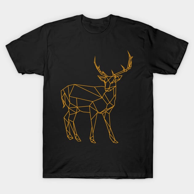 Deer Hunter Vector Artwork T-Shirt by Contentarama